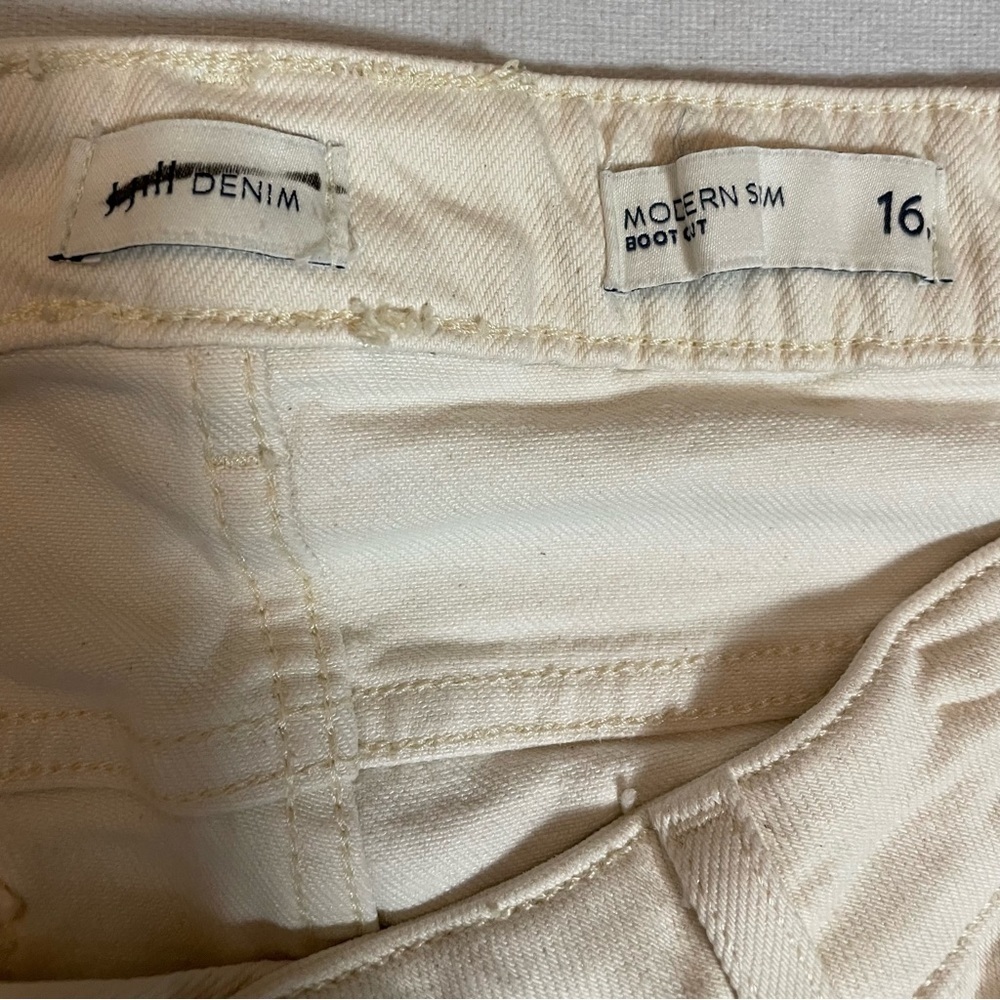 NWT New J.Jill Bootcut Mid Rise Ivory Jeans Size 16 - Picture 5 of 12